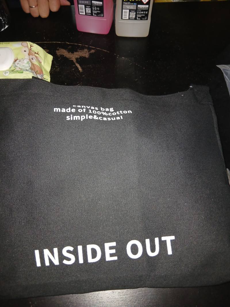 Canvas bag made of 100%cotton simple&casual INSIDE OUT