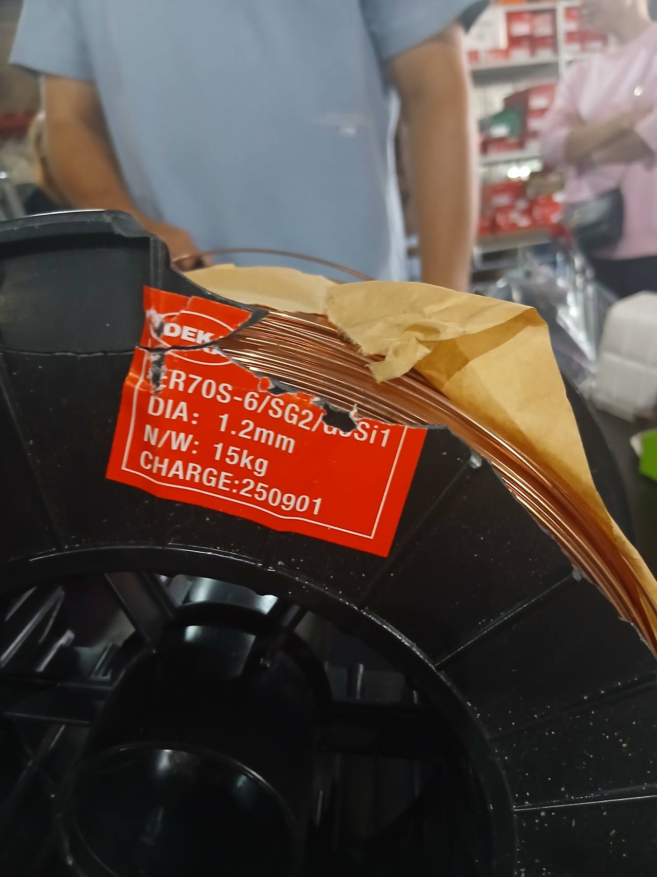 Сварочная проволока ER70S-6/SG2/Si1 DIA: 1.2mm N/W: 15kg