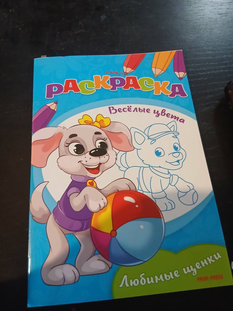Раскраска «Любимые щенки. Весёлые цвета»
