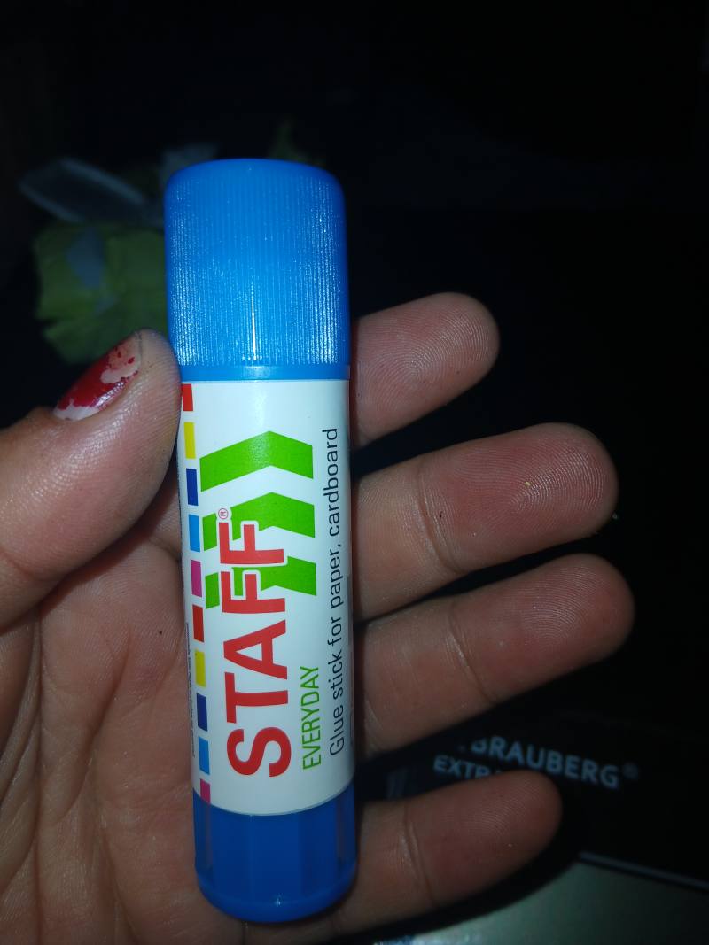 Glue stick for paper and cardboard