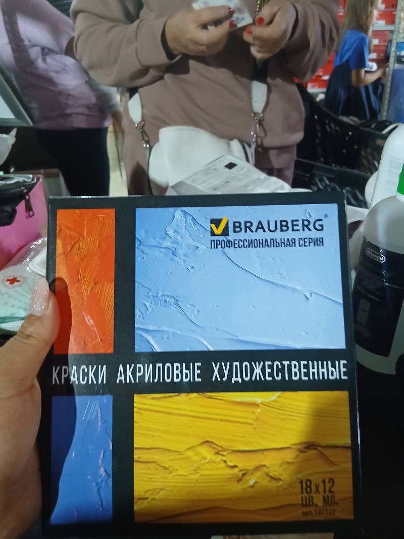 Краски акриловые художественные BRAUBERG, профессиональная серия, 18 X 12
