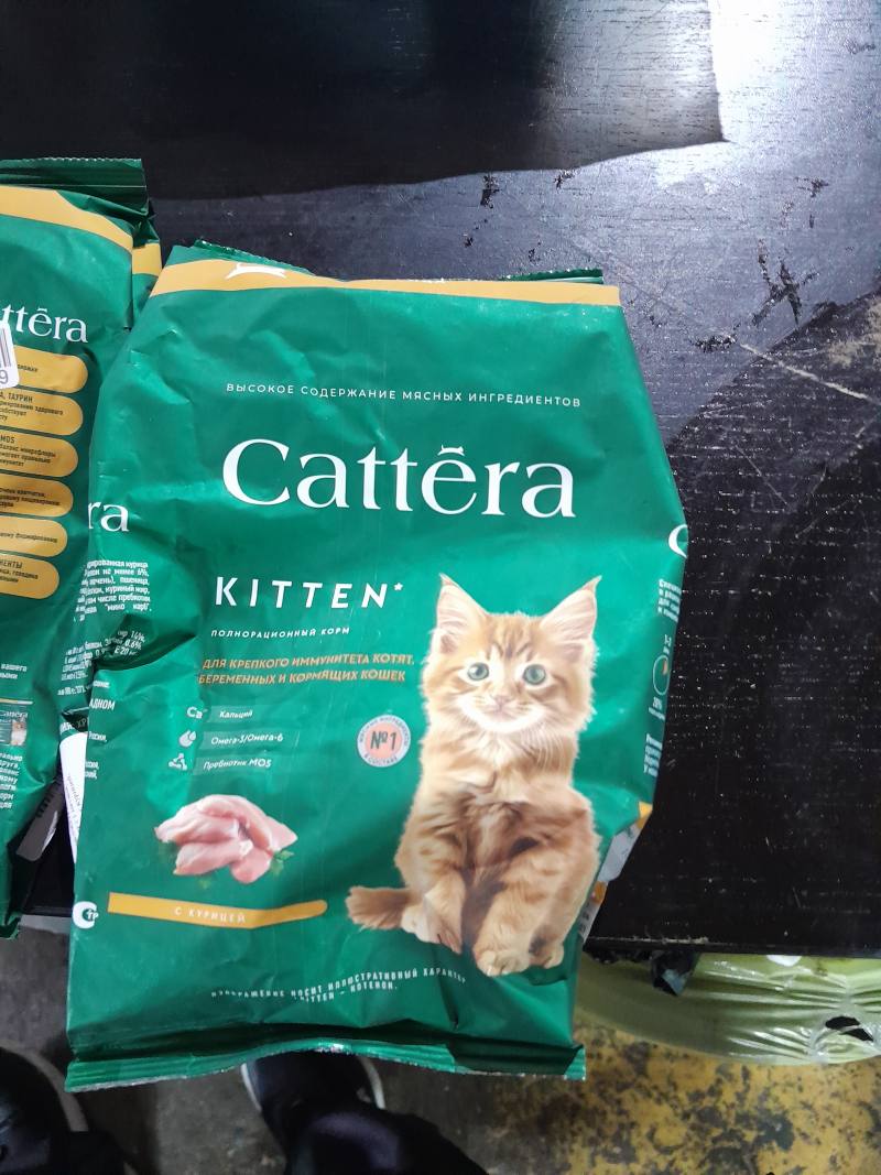Полнорационный корм Cattera Kitten с курицей для котят, беременных и кормящих кошек