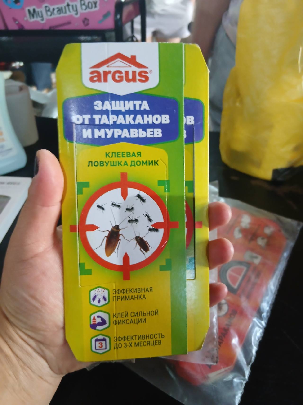 Argus Защита от тараканов и муравьев клеевая ловушка домик