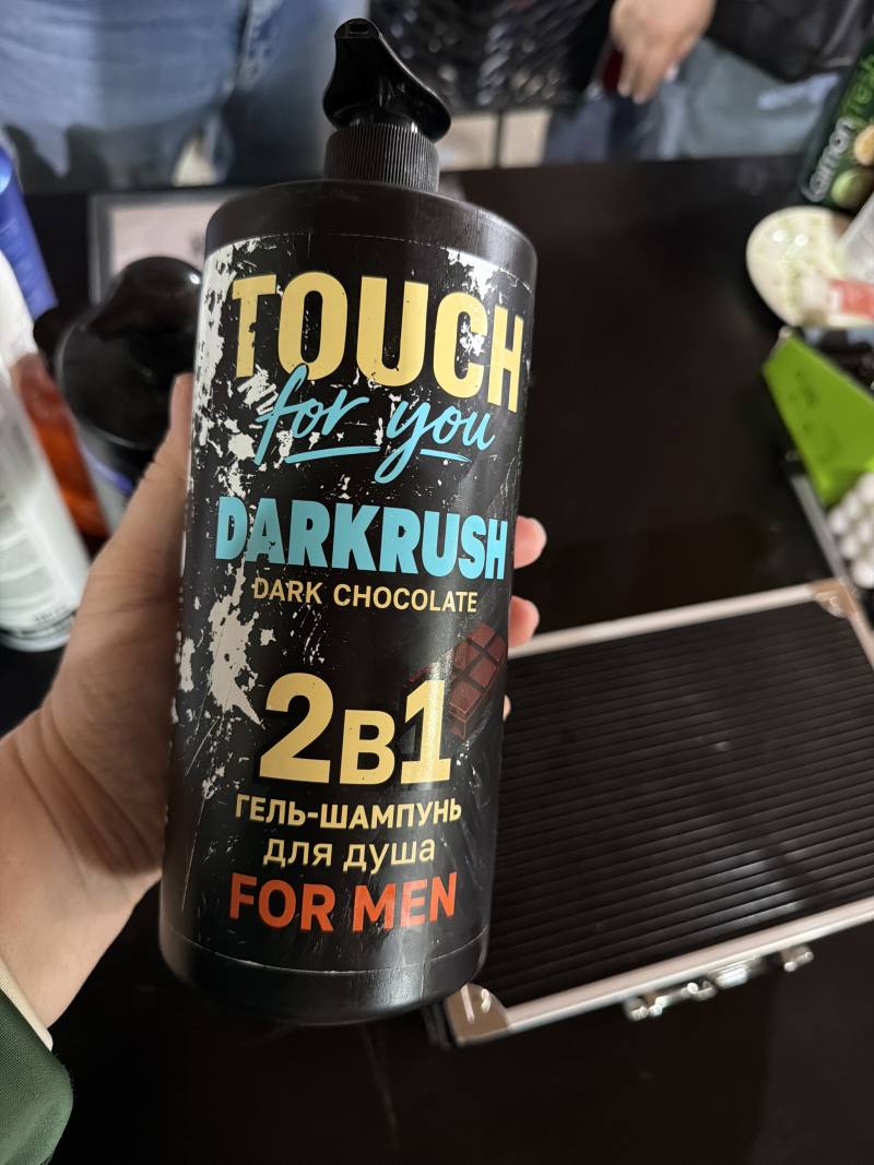 TOUCH for you DARKRUSH DARK CHOCOLATE 2в1 гель-шампунь для душа FOR MEN