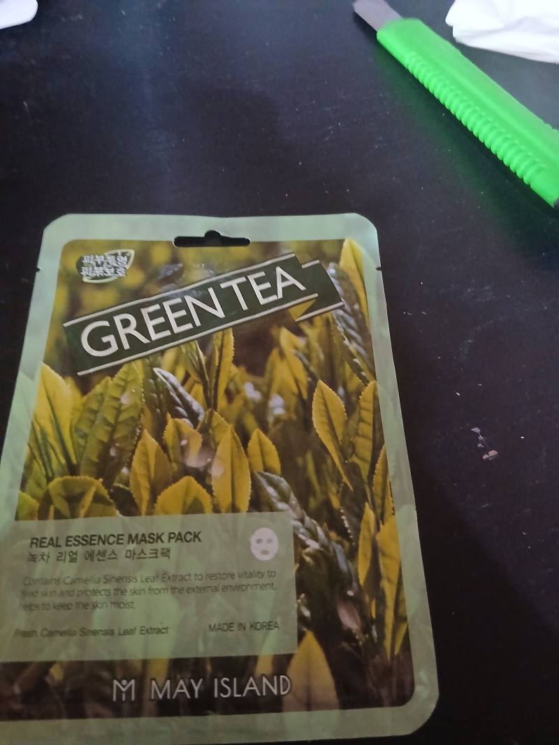 MAY ISLAND Green Tea Real Essence Mask Pack