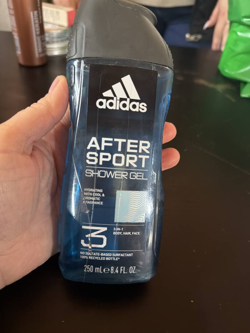 Adidas After Sport Shower Gel 3-in-1 Body, Hair, Face