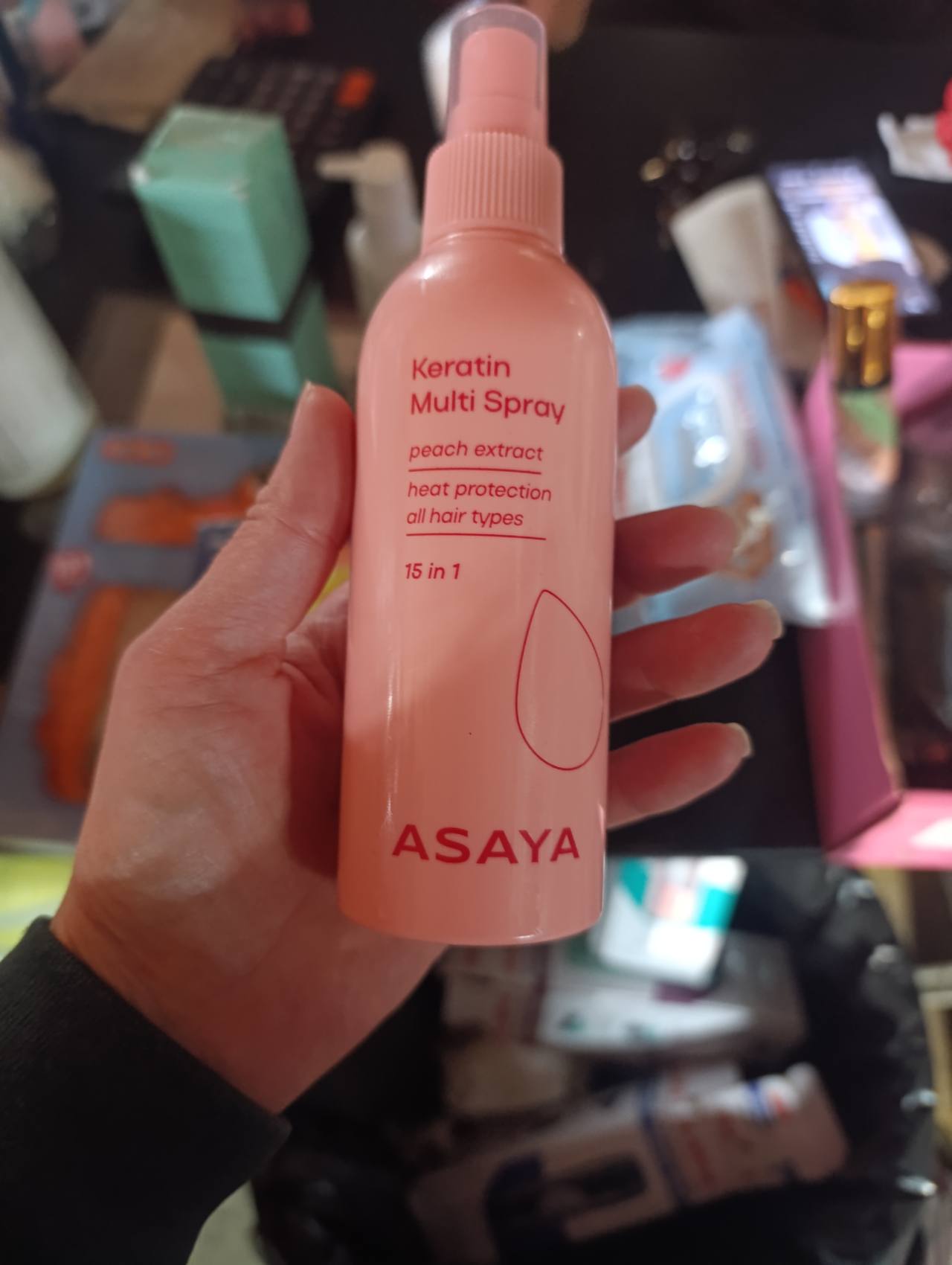 ASAYA Keratin Multi Spray Peach Extract 15 in 1