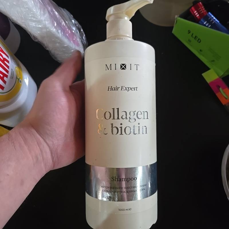 Шампунь MIXIT Hair Expert Collagen & Biotin экстремальное восстановление