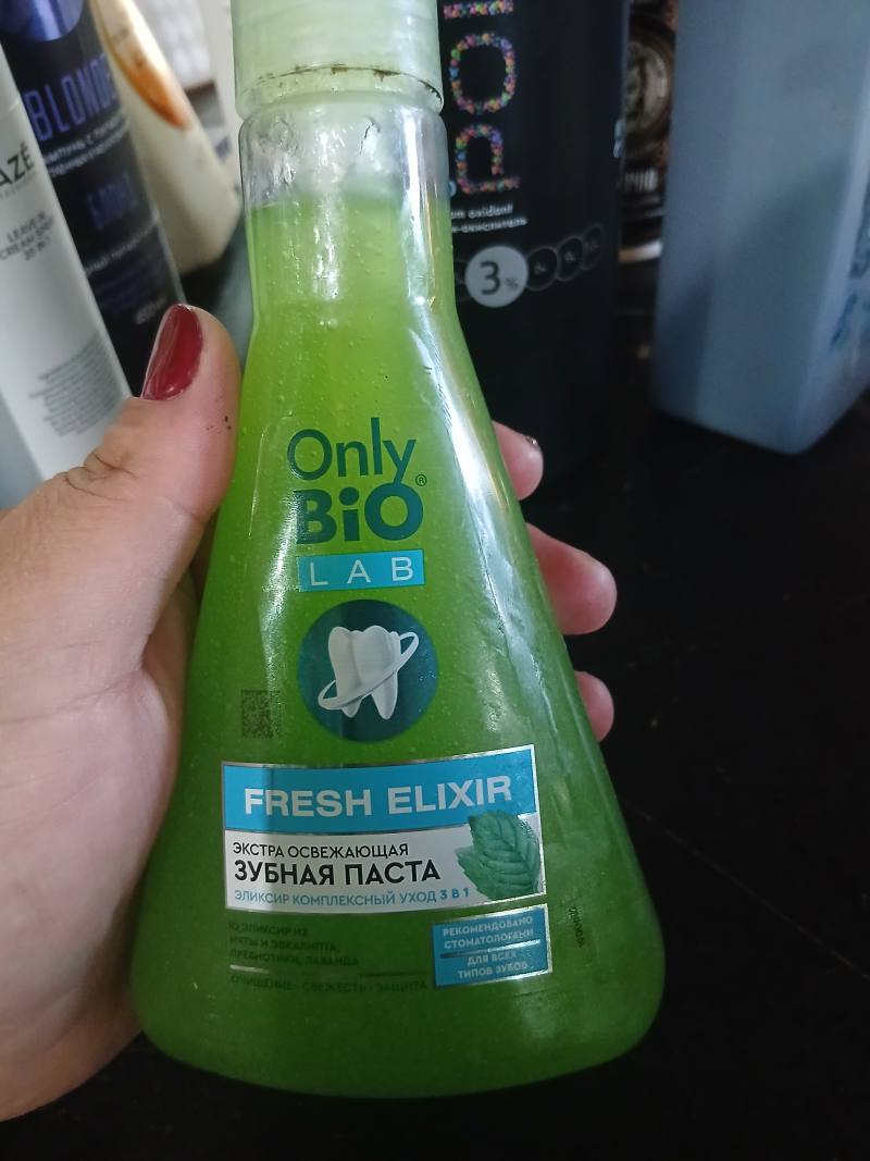 Зубная паста Only Bio LAB Fresh Elixir Экстра освежающая Эликсир комплексный уход 3 в 1
