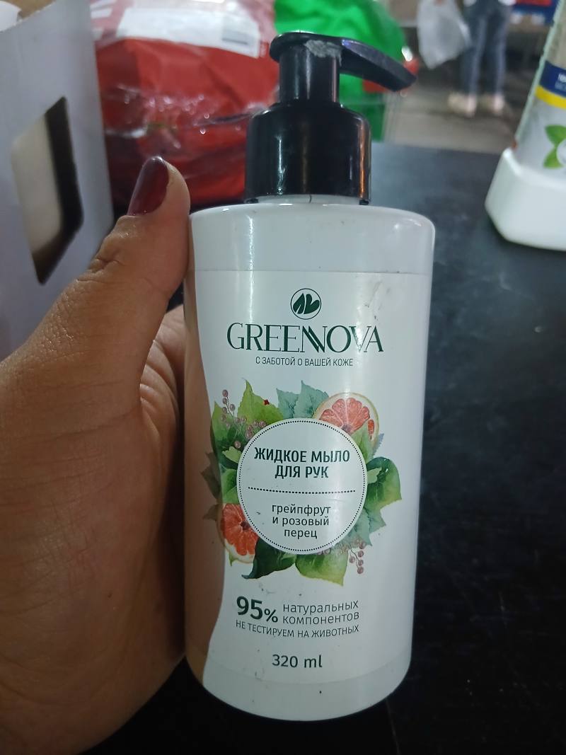 Жидкое мыло для рук GREENOVA Грейпфрут и розовый перец