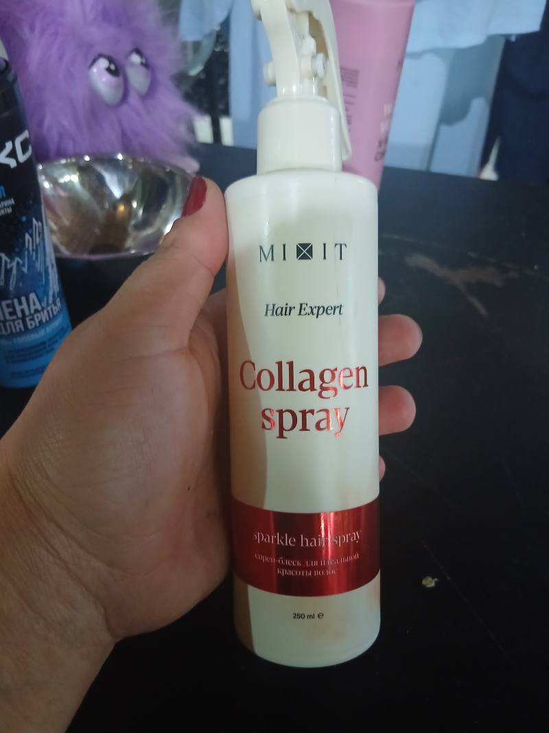 Collagen spray sparkle hairspray