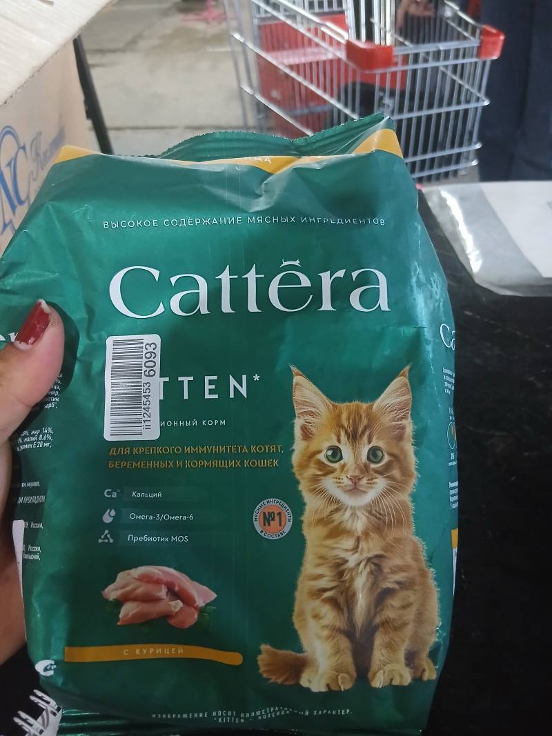Cattera Kitten Корм для котят с курицей