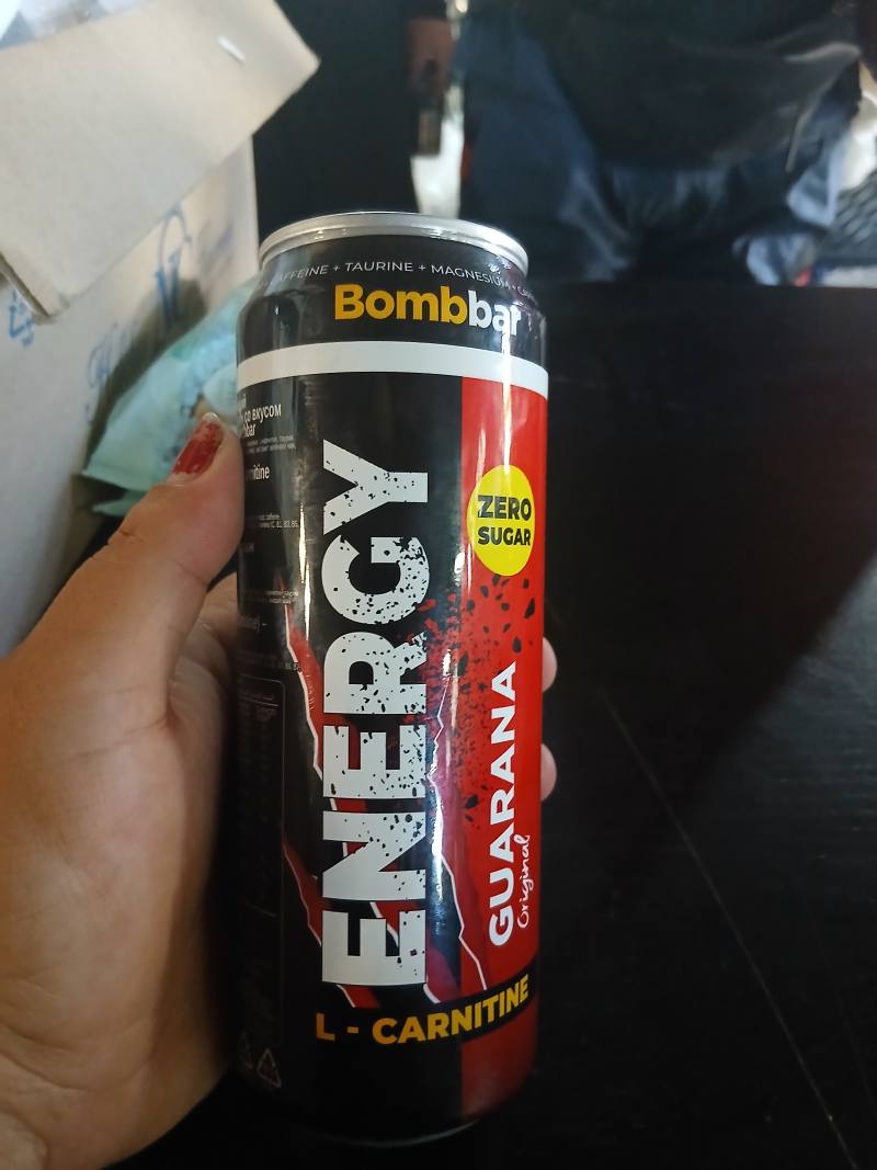 Энергетический напиток Bombbar Energy Guarana L-Carnitine Original Zero Sugar