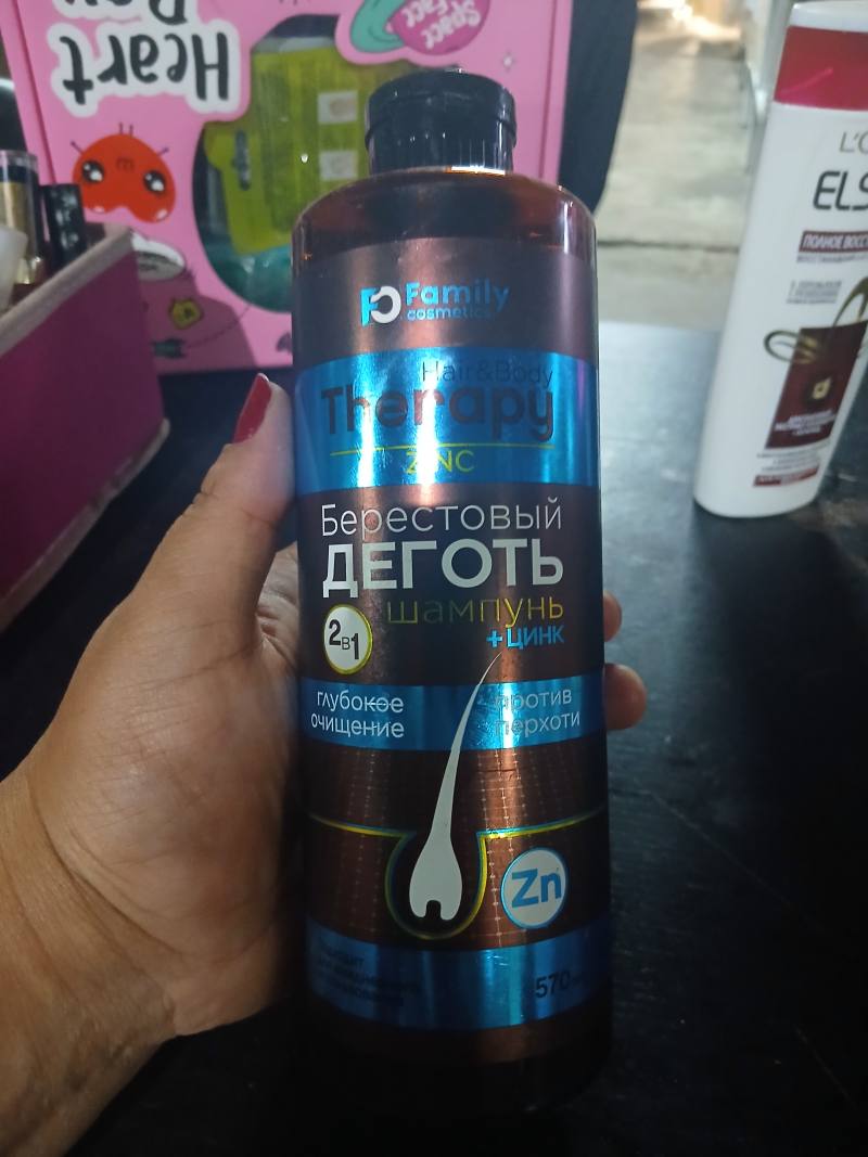 Шампунь Family Cosmetics Берестовый Деготь + Цинк 2в1