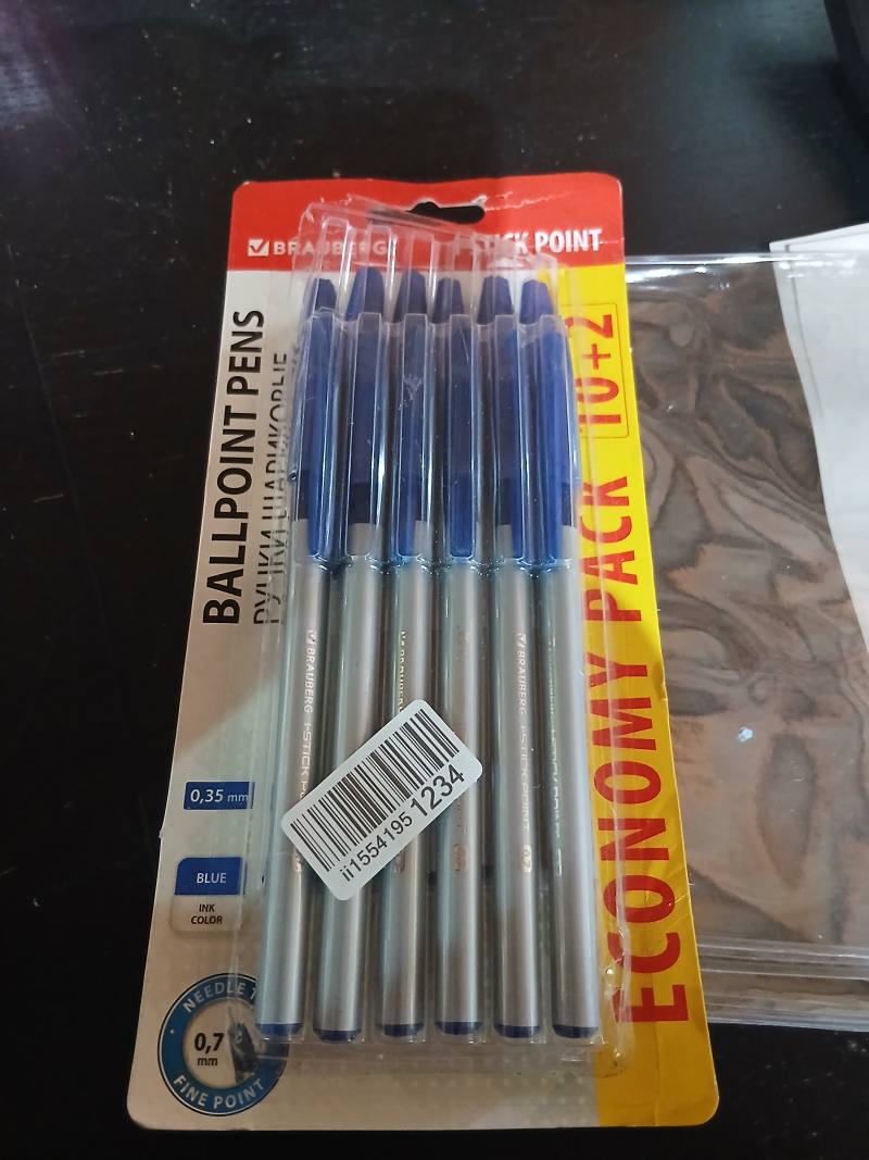 Набор синих шариковых ручек BRAUBERG Ballpoint Pens