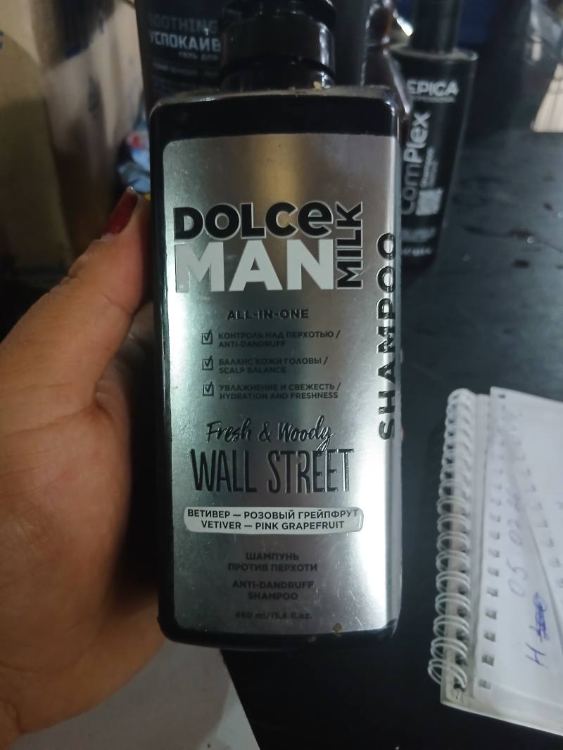 Dolce Man Milk Shampoo Wall Street Vetiver - Pink Grapefruit Anti-Dandruff