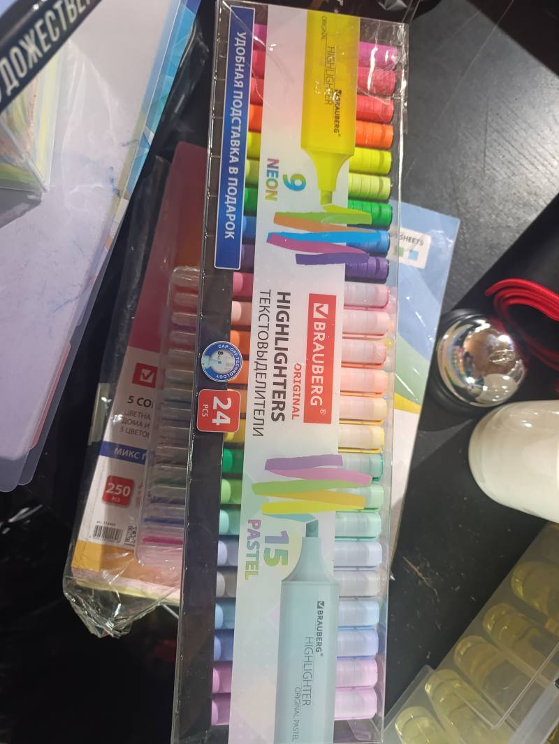 Набор текстовыделителей BRAUBERG Original Pastel, 24 шт.