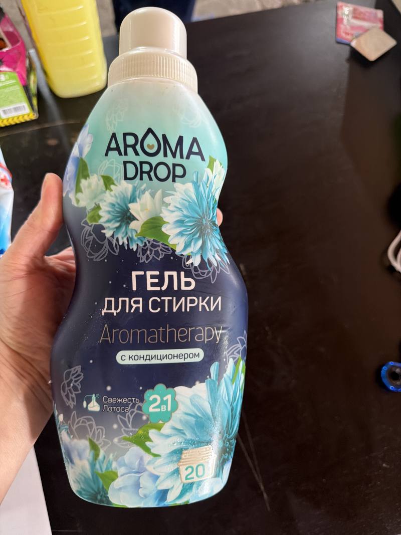 Aroma Drop Гель для стирки Aromatherapy с кондиционером Свежесть Лотоса