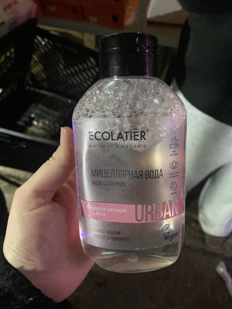 ECOLATIER Мицеллярная вода AGE CONTROL Цветок орхидеи & роза URBAN