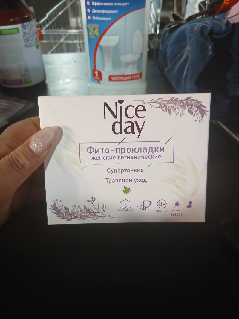 Nice day Фито-прокладки женские гигиенические Супертонкие Травяной уход Нормал 245 мм