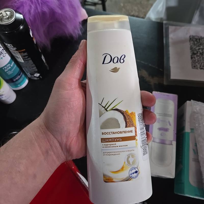 Шампунь Dove Восстановление с куркумой и кокосовым маслом