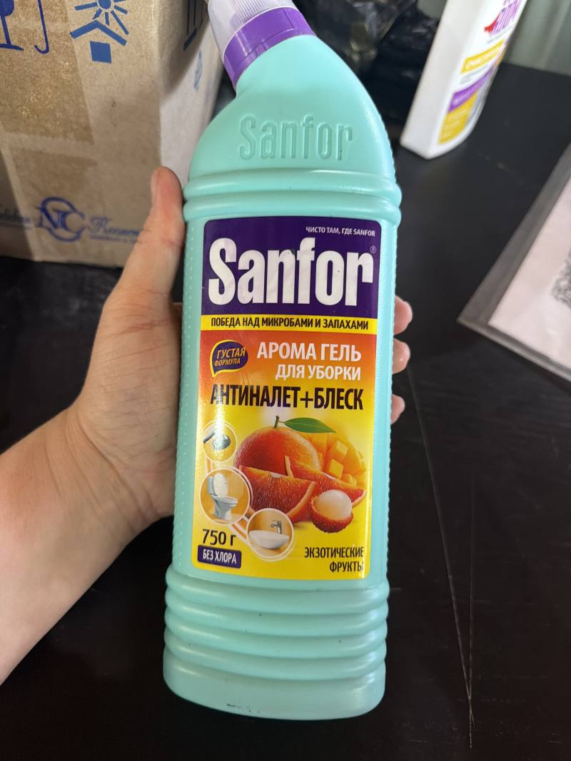 Sanfor Арома Гель для уборки Антиналет+Блеск Экзотические фрукты