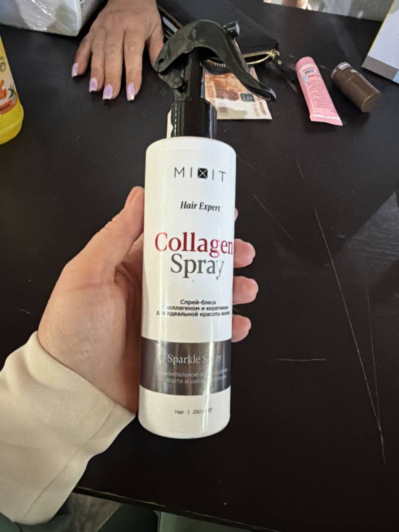 MIXIT Hair Expert Collagen Spray Спрей-блеск с коллагеном и кератином