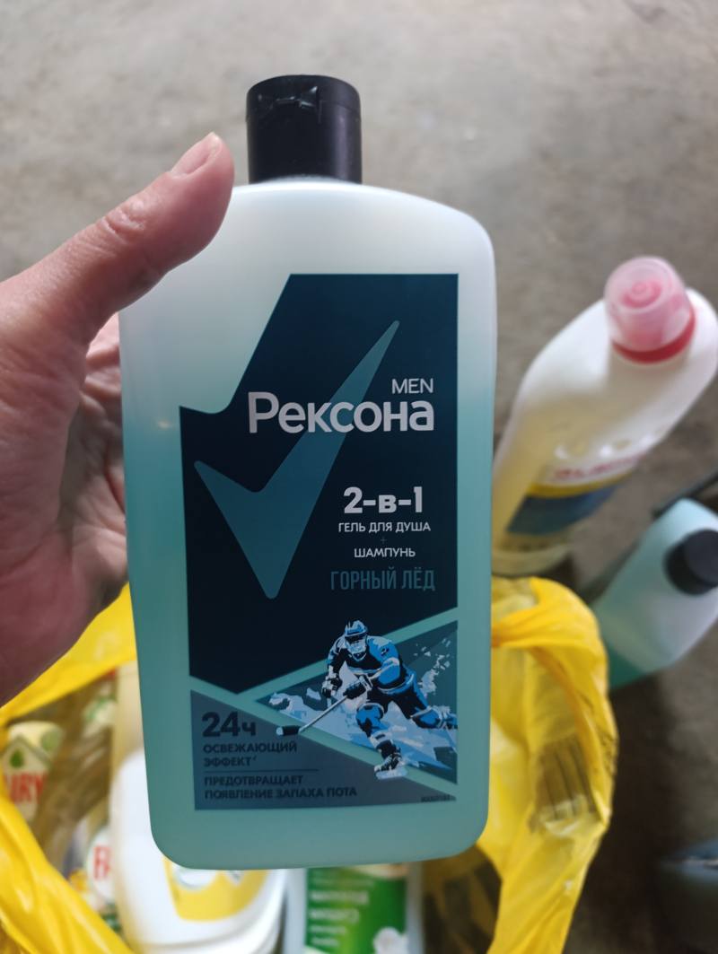 Rexona Men 2-в-1 Гель для душа + шампунь Горный лёд