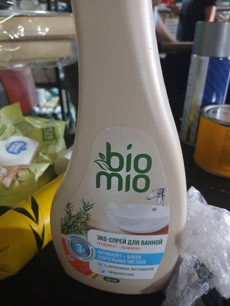 Bio Mio Эко-спрей для ванной Грейпфрут • Розмарин Антиналет + блеск 500 мл