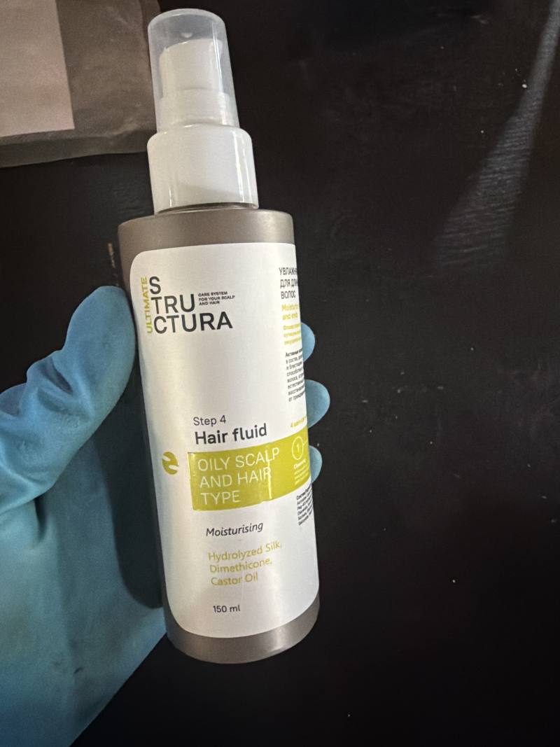 Hair fluid OILY SCALP AND HAIR TYPE Step 4
