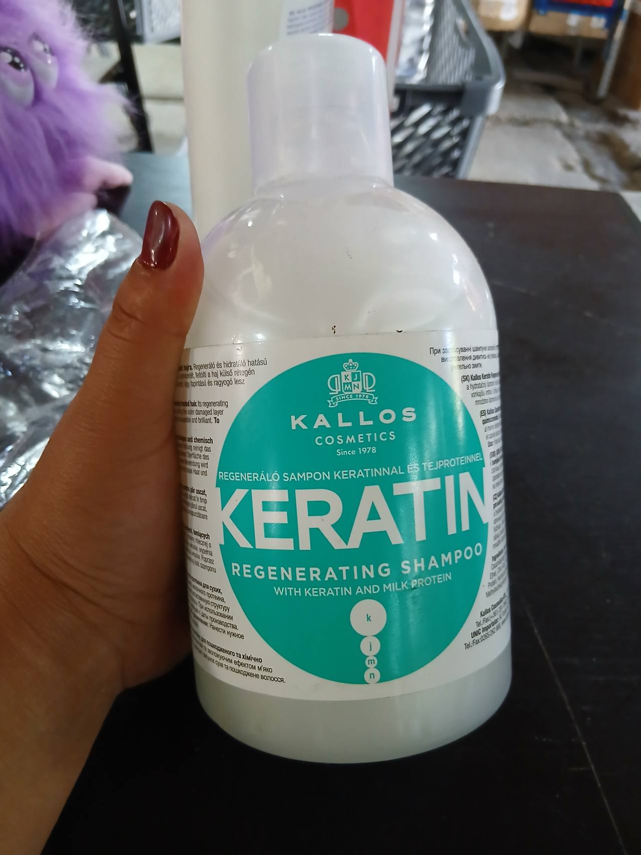 Kallos Cosmetics Keratin Regenerating Shampoo with Keratin and Milk Protein