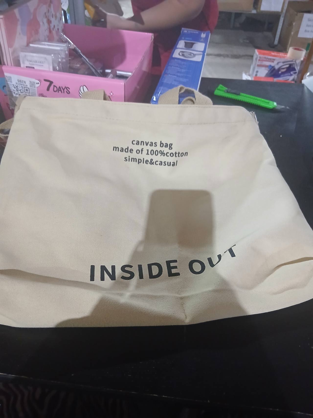 Canvas bag simple&casual INSIDE OUT