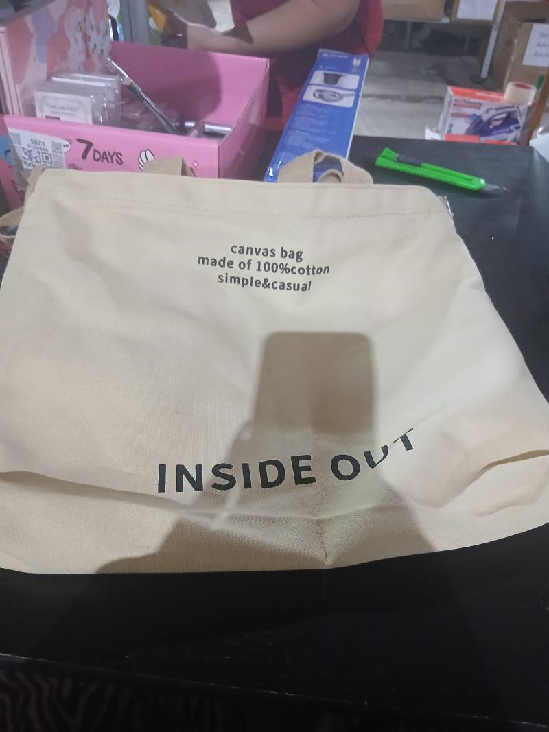 Canvas bag simple&casual INSIDE OUT