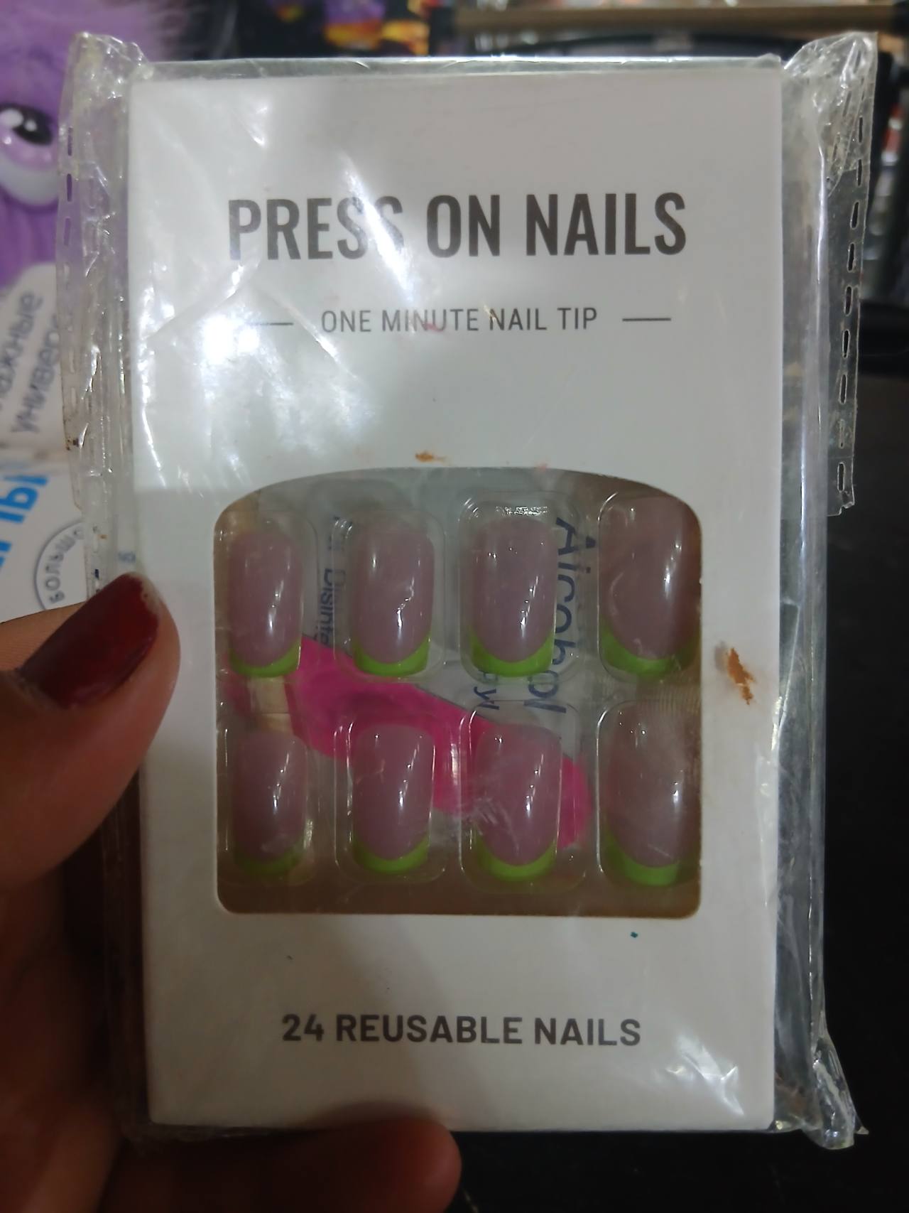 Press on Nails One Minute Nail Tip 24 Reusable Nails