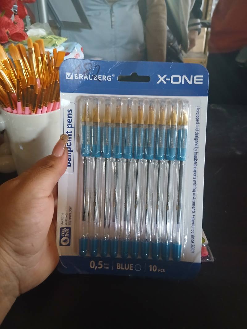 Brauberg X-ONE шариковые ручки 0,5 мм, синие, 10 шт.