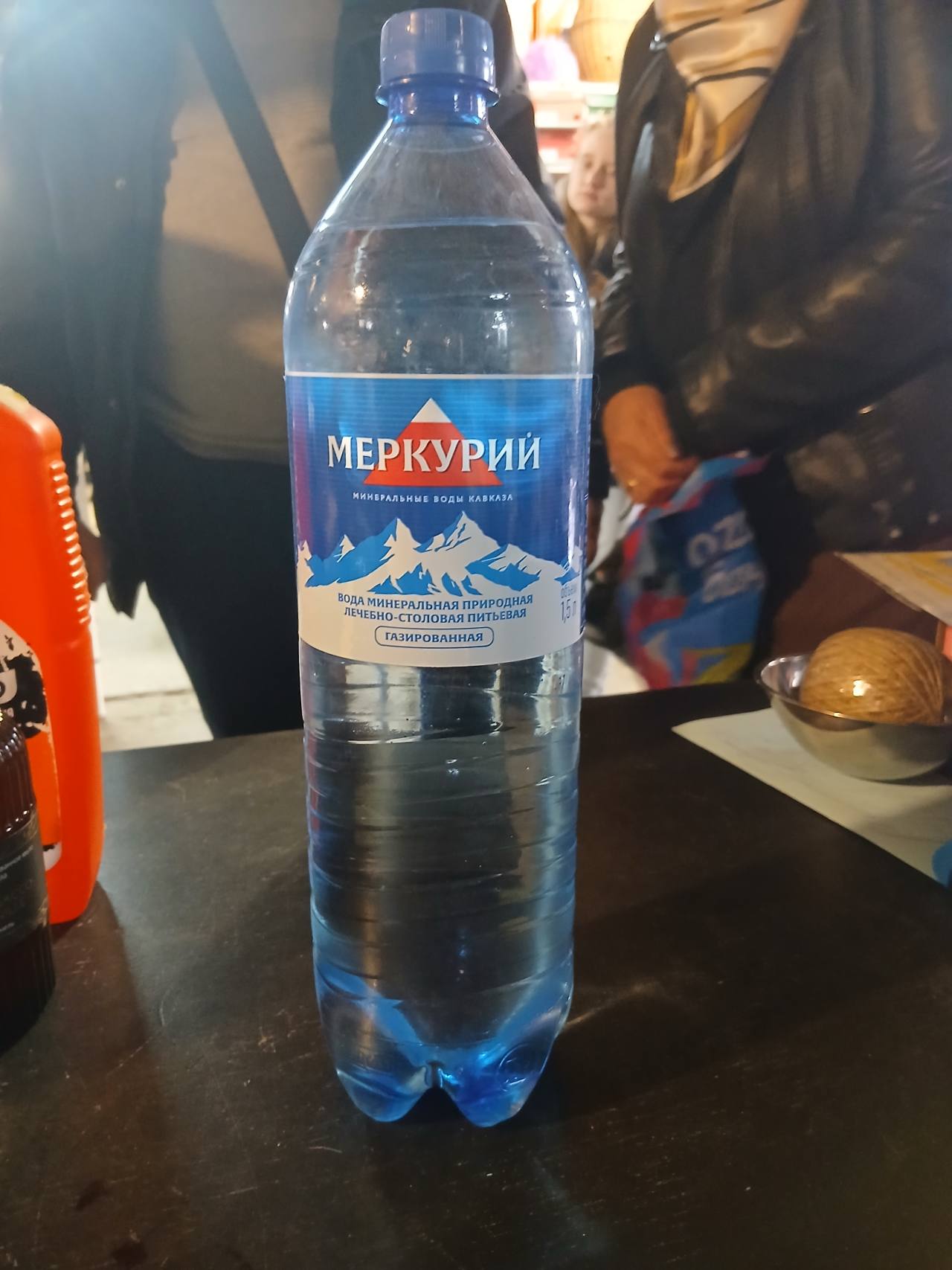 Вода минеральная природная лечебно-столовая газированная «Меркурий» 1,5 л