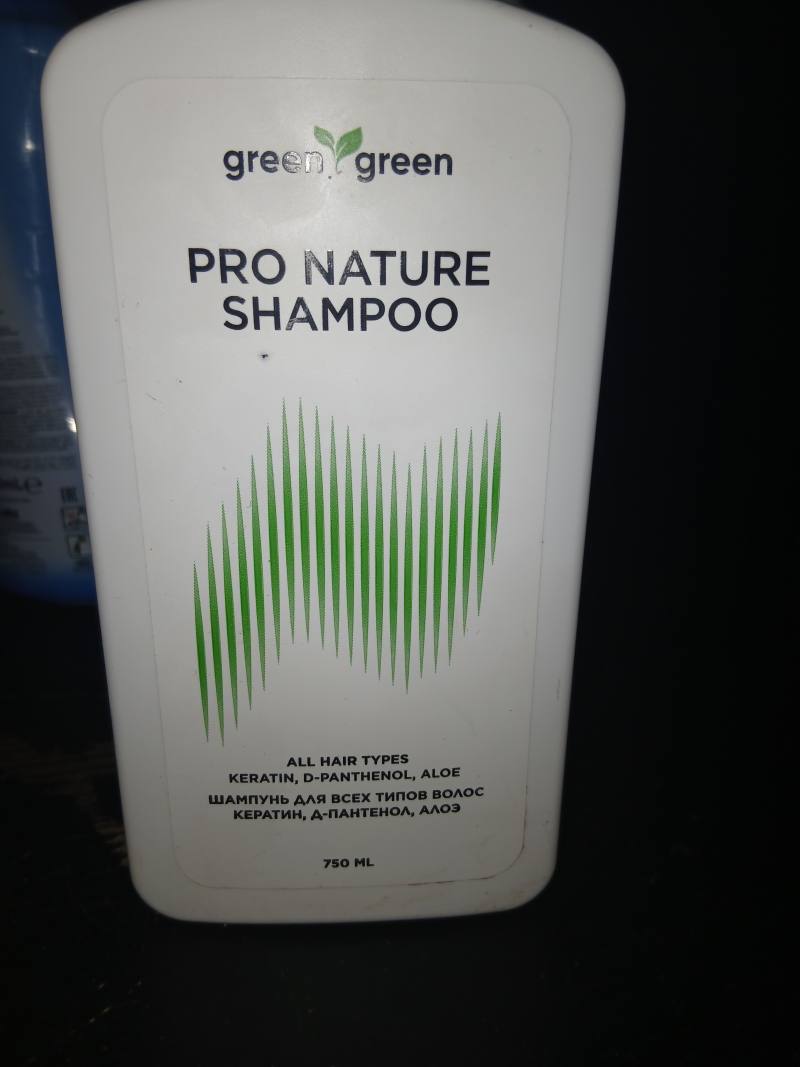 PRO NATURE SHAMPOO ALL HAIR TYPES с кератином, Д-пантенолом, алоэ
