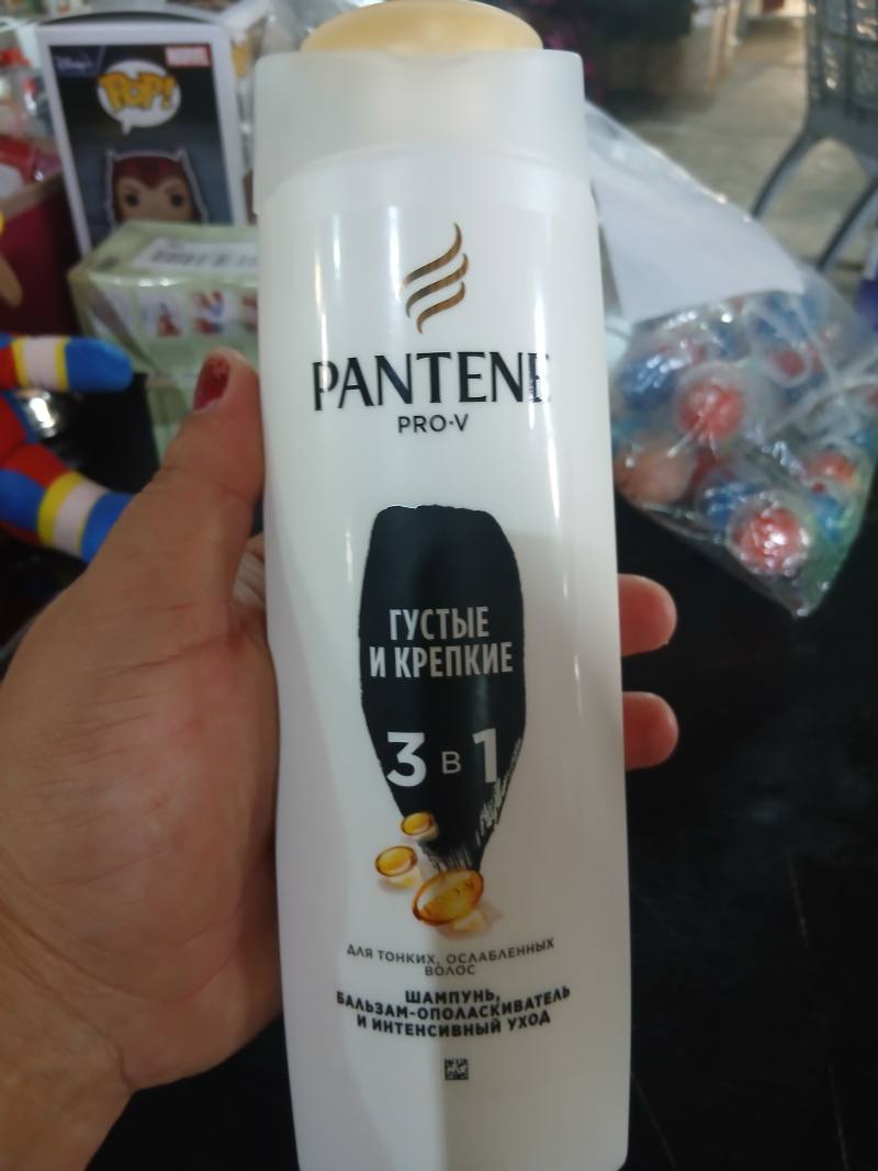 Pantene Pro-V Густые и Крепкие 3 в 1 Шампунь, бальзам-ополаскиватель и интенсивный уход для тонких, ослабленных волос