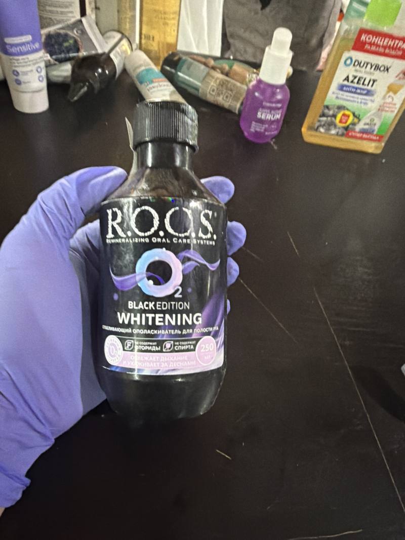 R.O.C.S. BLACK EDITION WHITENING отбеливающий ополаскиватель для полости рта