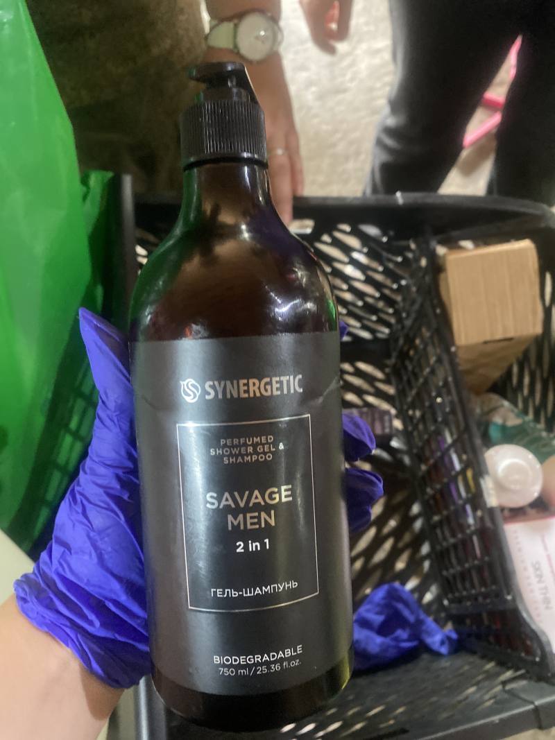 Гель-шампунь SYNERGETIC Savage Men 2 в 1