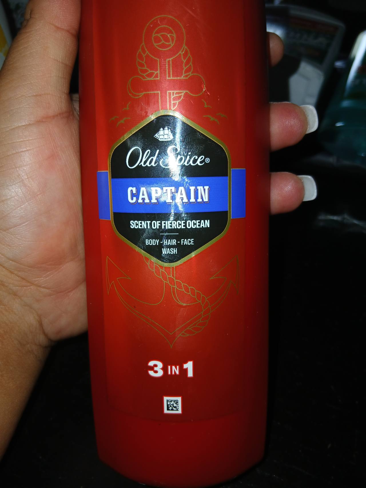 Old Spice Captain Scent of Fierce Ocean 3 in 1 Body Hair Face Wash