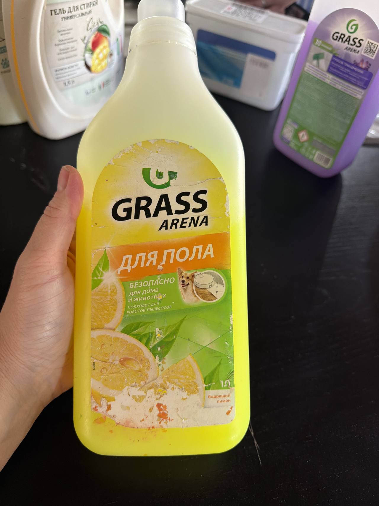 GRASS ARENA Гель для пола бодрящий лимон