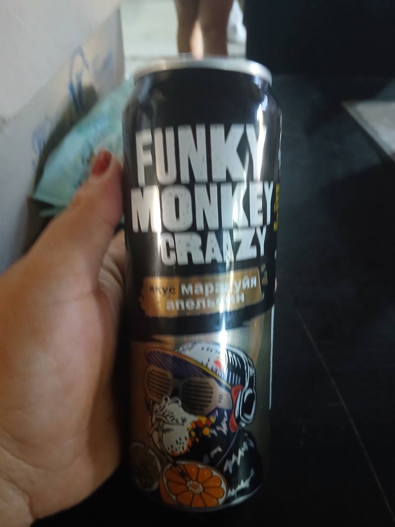 Энергетический напиток Funky Monkey Crazy вкус Маракуйя апельсин