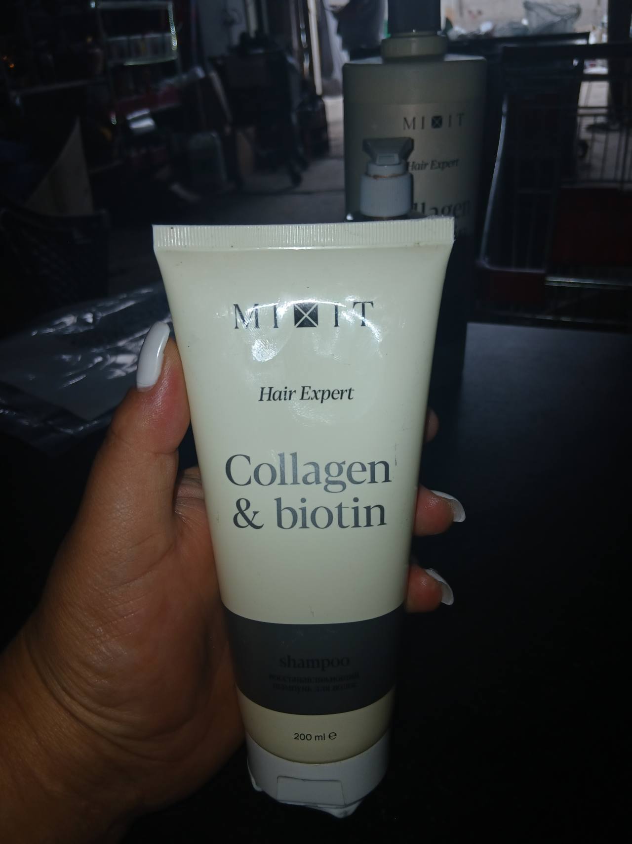Шампунь MIXIT Hair Expert Collagen & biotin восстанавливающий