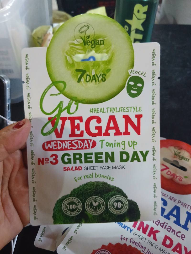 go Vegan №3 Green Day Salad Sheet Face Mask